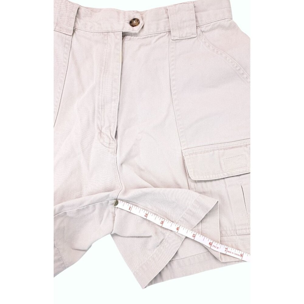 Vintage Marsh Landing Petite Khaki Cargo Shorts Women Size 6P Tan 6 Pockets - Picture 5 of 8